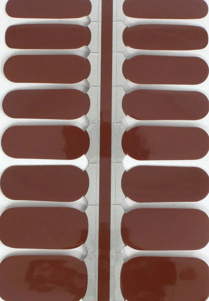 VARGU LAUED NAGELFOLIEN SOLID BROWN - Nagelsticker - mocha shake