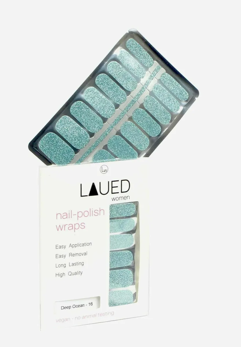 VARGU LAUED NAGELFOLIEN SOLID GLITTER - Nagelsticker - deep ocean