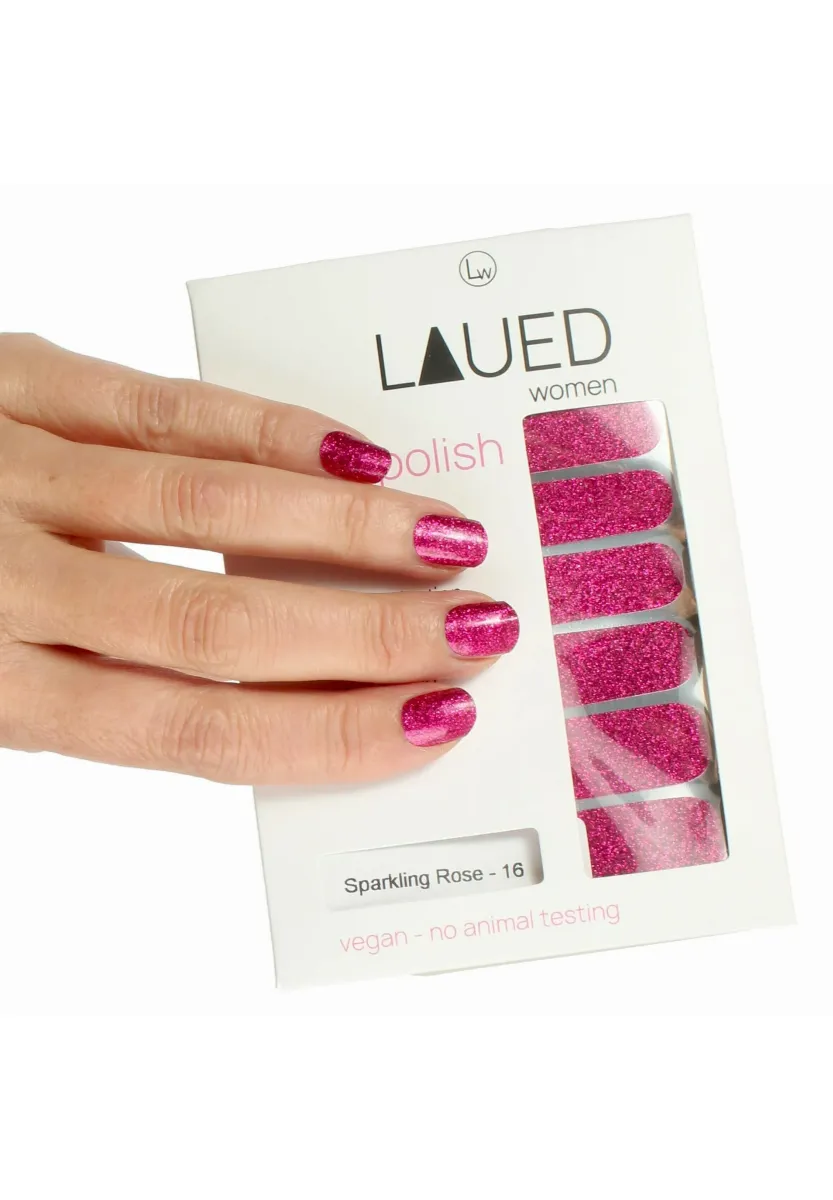 VARGU LAUED NAGELFOLIEN SOLID GLITTER - Nagelsticker - sparkling rose