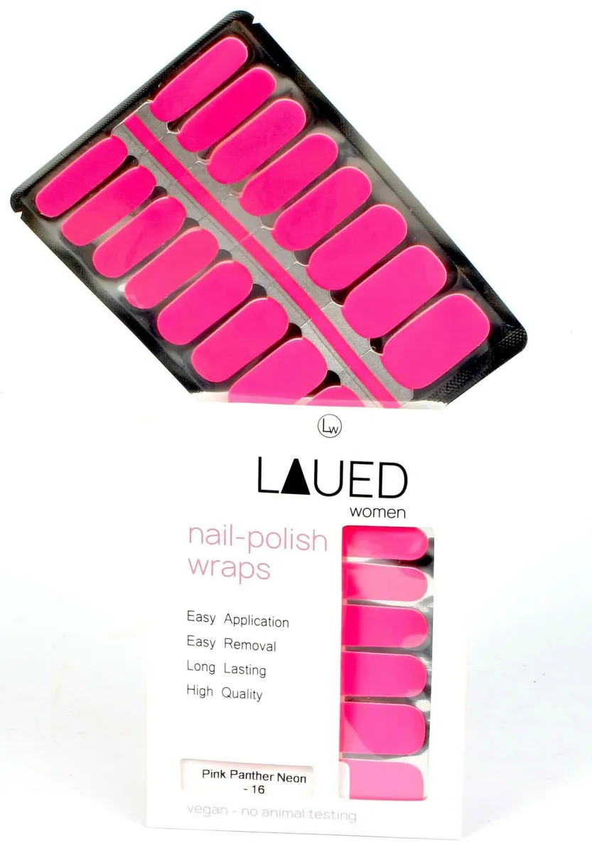 VARGU LAUED NAGELFOLIEN SOLID NEON - Nagelsticker - pink panther