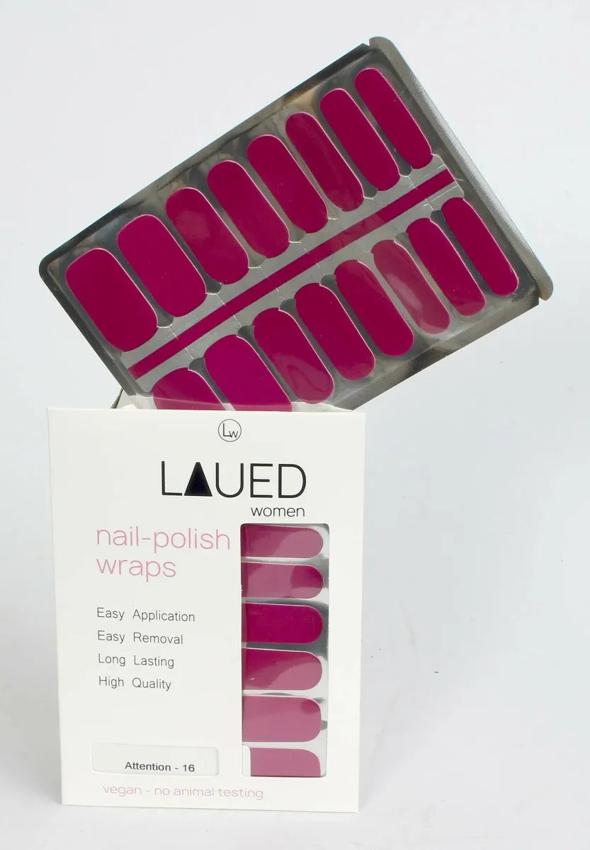 VARGU LAUED NAGELFOLIEN SOLID PURPLE - Nagelsticker - attention