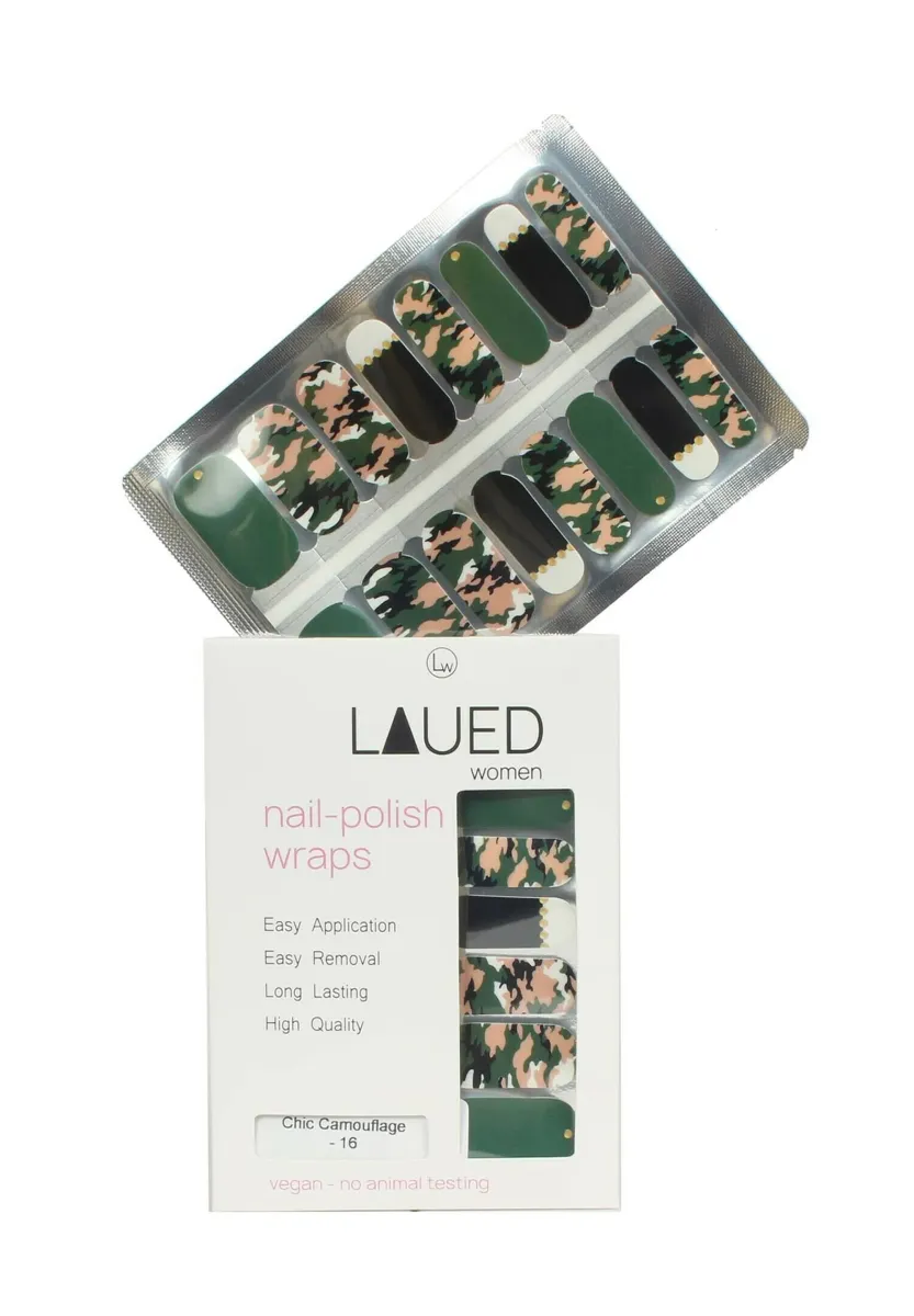 VARGU LAUED NAGELFOLIEN TEXTILE FUSION - Nagelsticker - chic camou