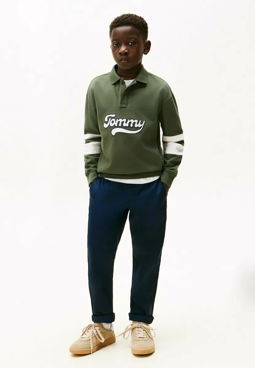 VARSITY APPLIQUÉ - Poloshirt - pewter green