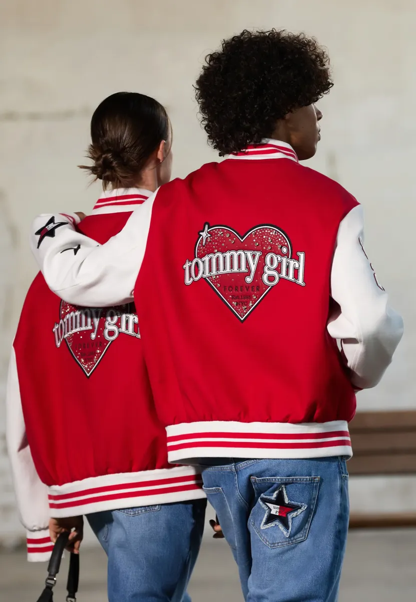 VARSITY JACKET UNISEX - Bomberjacke - primary red/ecru