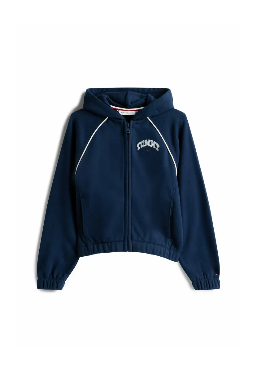 VARSITY LOGO EMBROIDERY RELAXED -THRU HOODY - Sweatjacke - dark blue