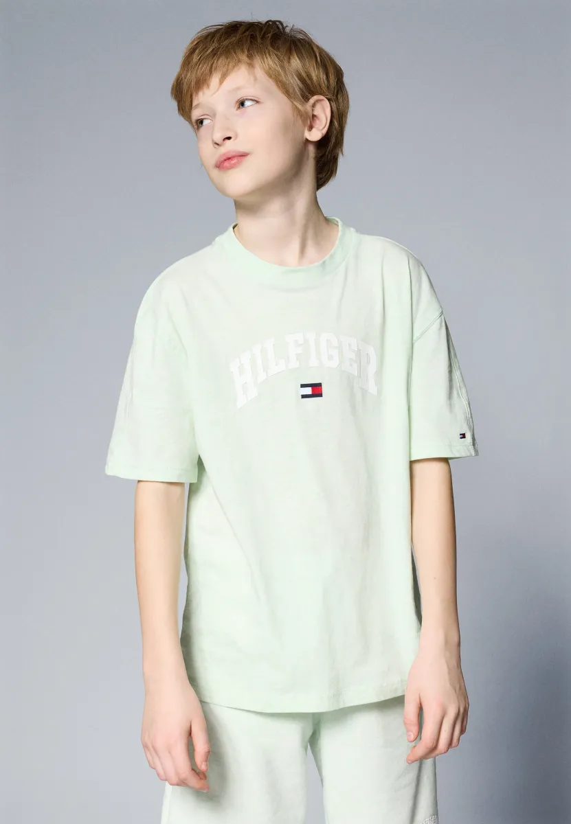 VARSITY TEE UNISEX - T-Shirt print - dew green heather