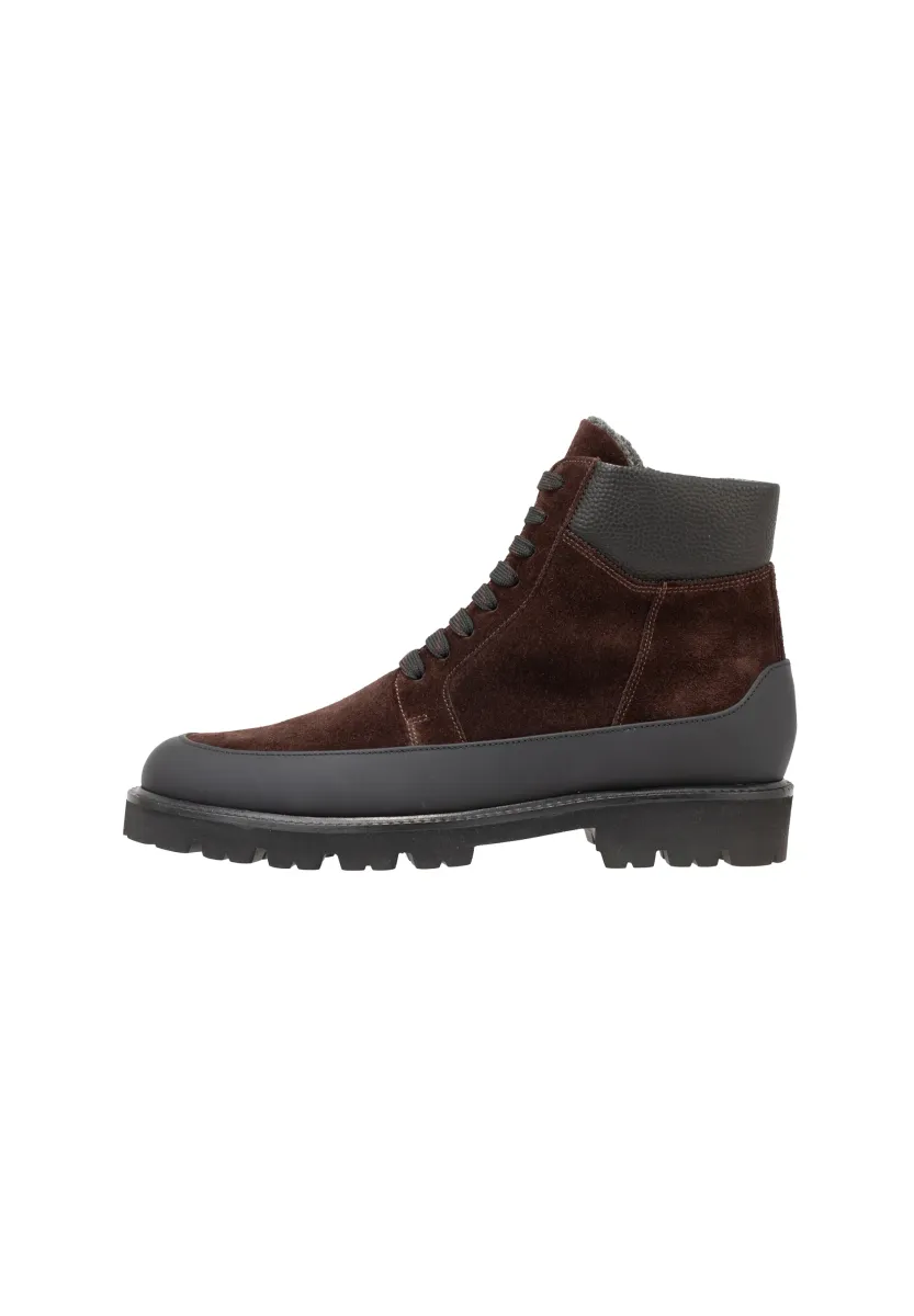 VELLUTO MISTO HEKTOR BOOT HCE - Schnürstiefelette - darkbrown