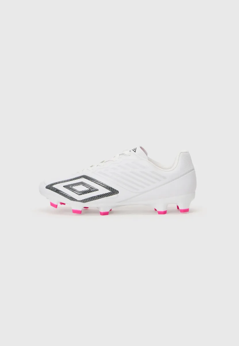 VELOCITA DECIMO SQUAD - Fußballschuhe für festen Untergrund - white/black/pink glo