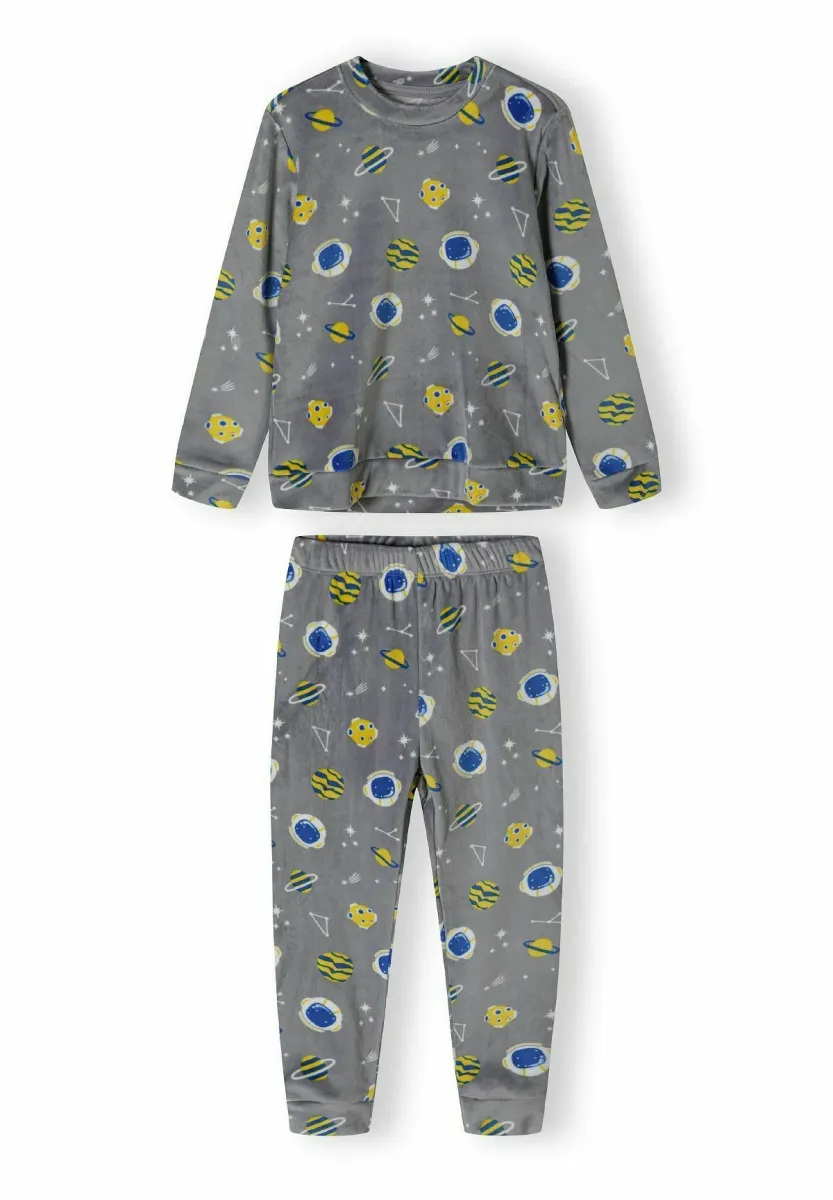 VELOUR LONG SLEEVE SET - Nachtwäsche Set - grey