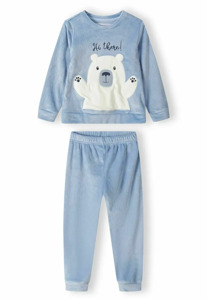 VELOUR LONG SLEEVE SET - Nachtwäsche Set - light blue