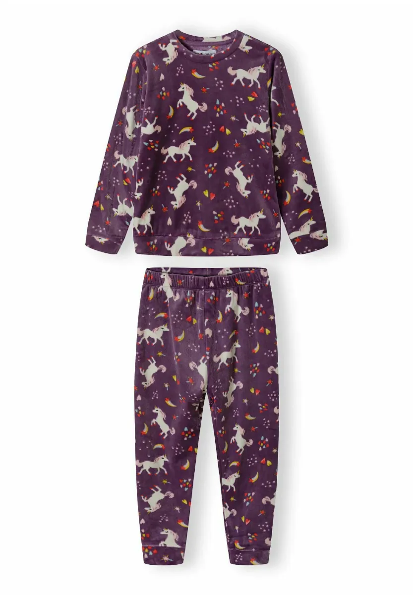 VELOUR LONG SLEEVE SET - Nachtwäsche Set - purple