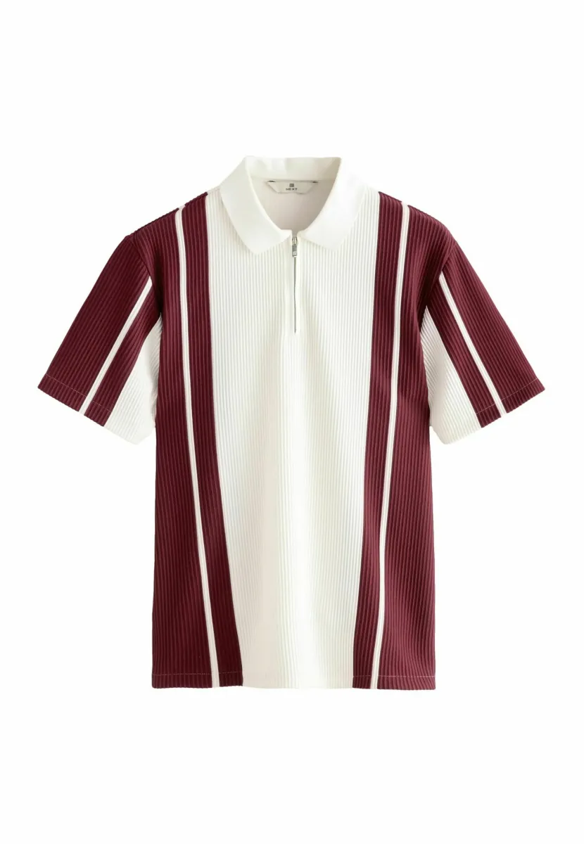 VERITCAL STRIPE - REGULAR FIT - Poloshirt - burg white