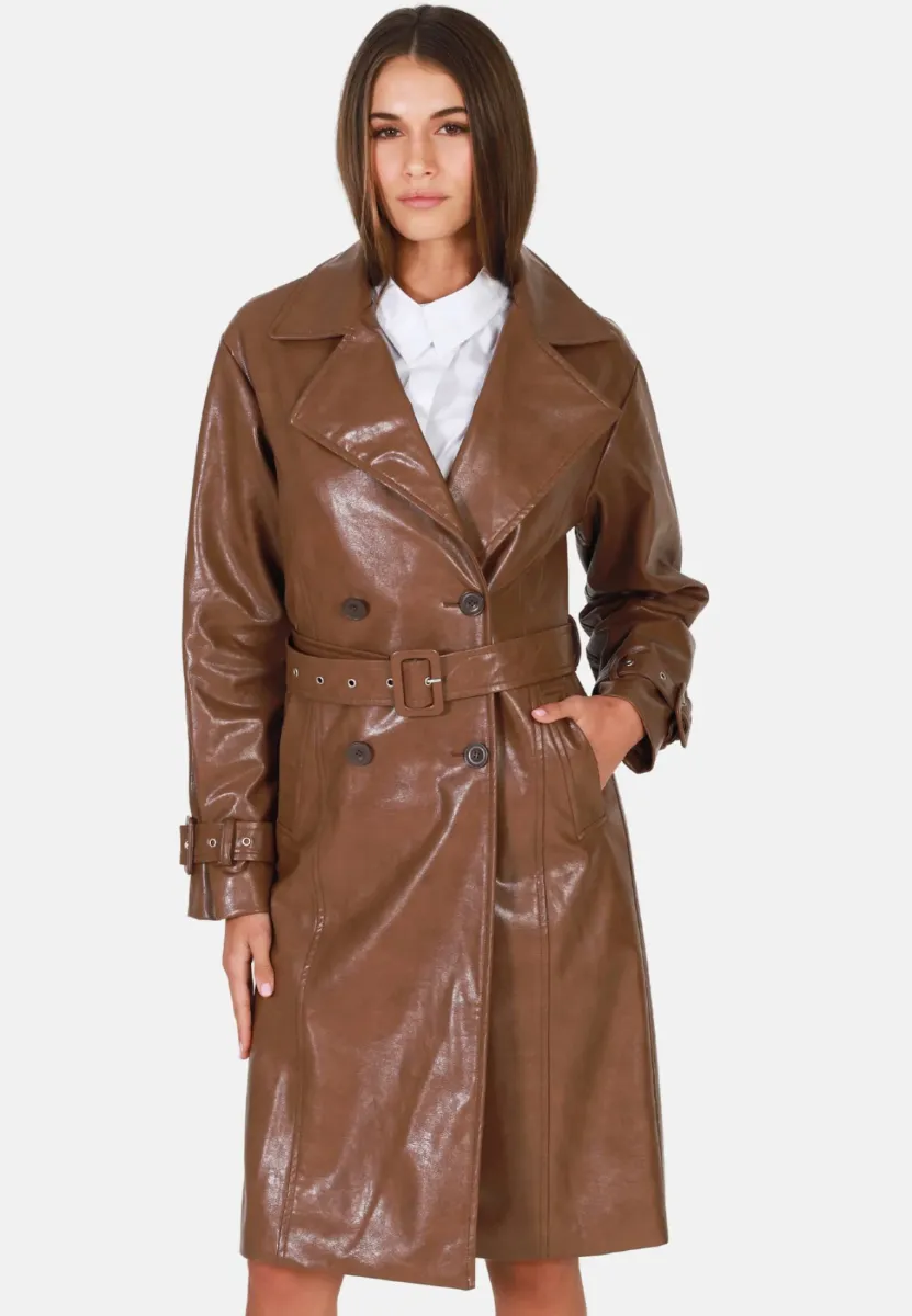 VERMONT - Kunstlederjacke - brown