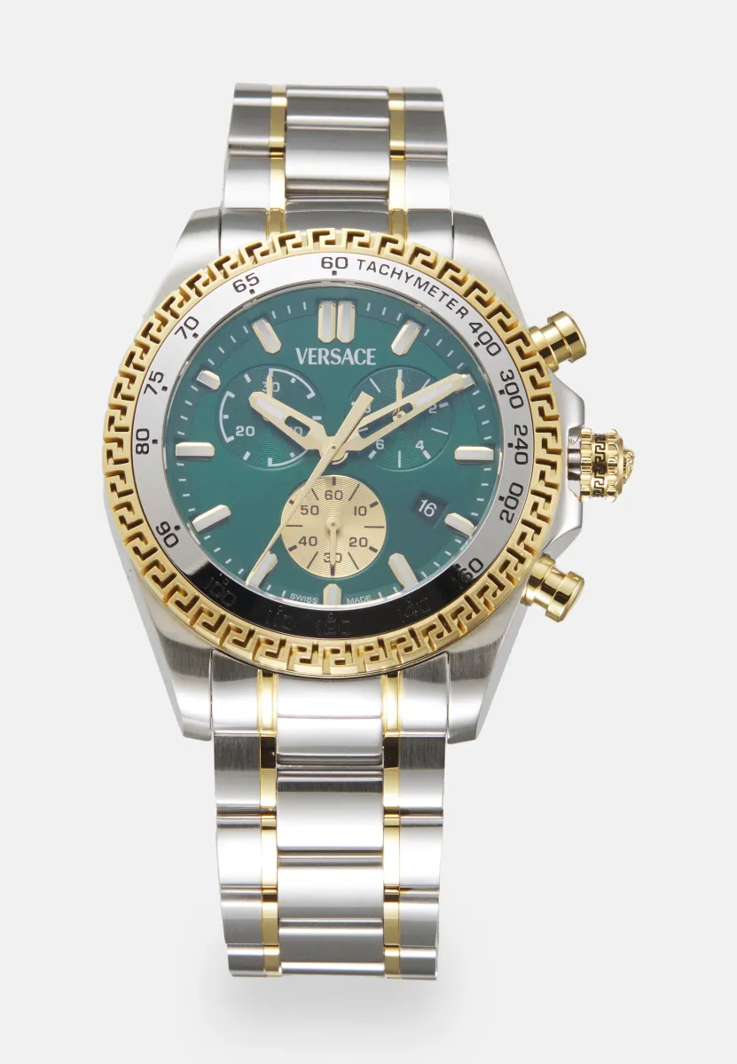 VERSACE CHRONO X - Chronograph - silver-coloured/gold-coloured