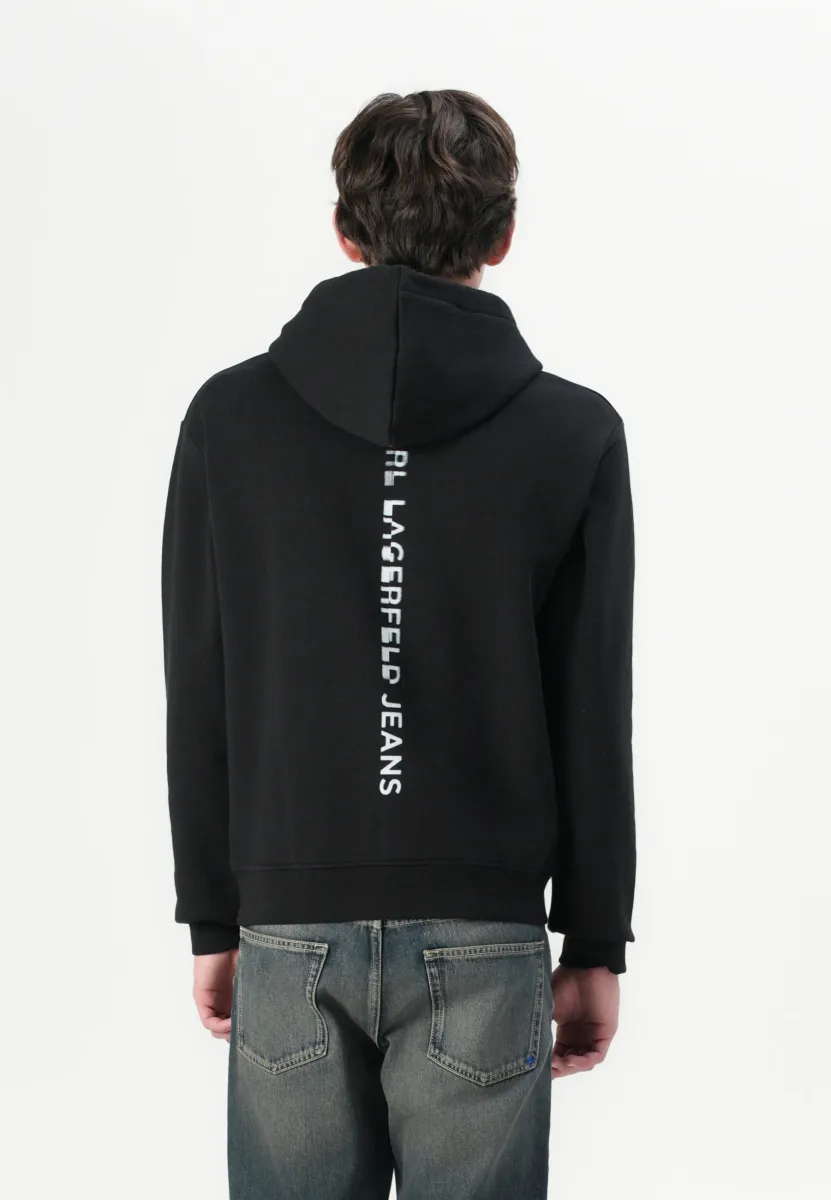 VERTICAL LOGO HOODIE - Sweatshirt - black