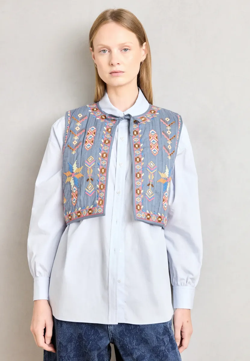 VEST - Weste - dusty blue