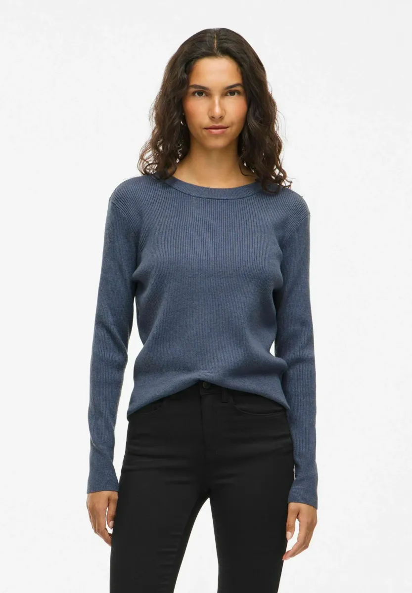 VICOMFY O-NECK  - Strickpullover - vintage indigo
