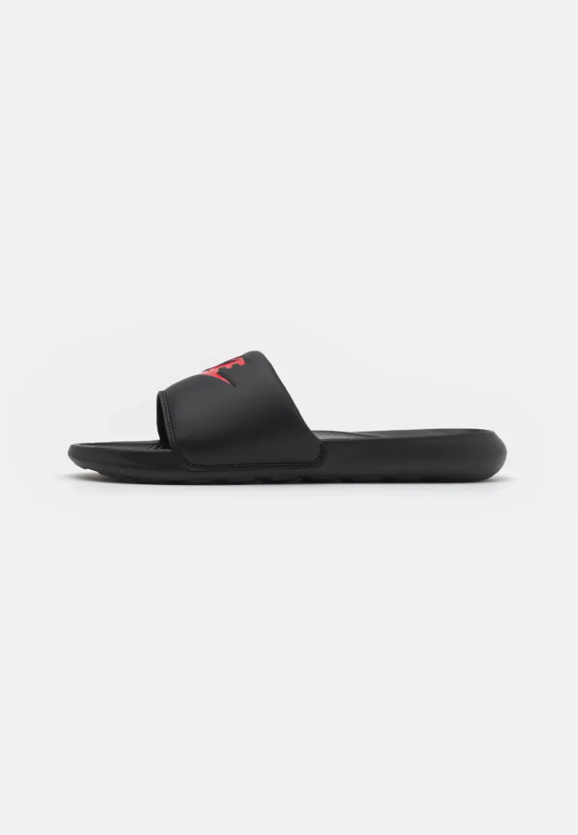 VICTORI ONE SLIDE UNISEX - Pantolette flach - black/university red