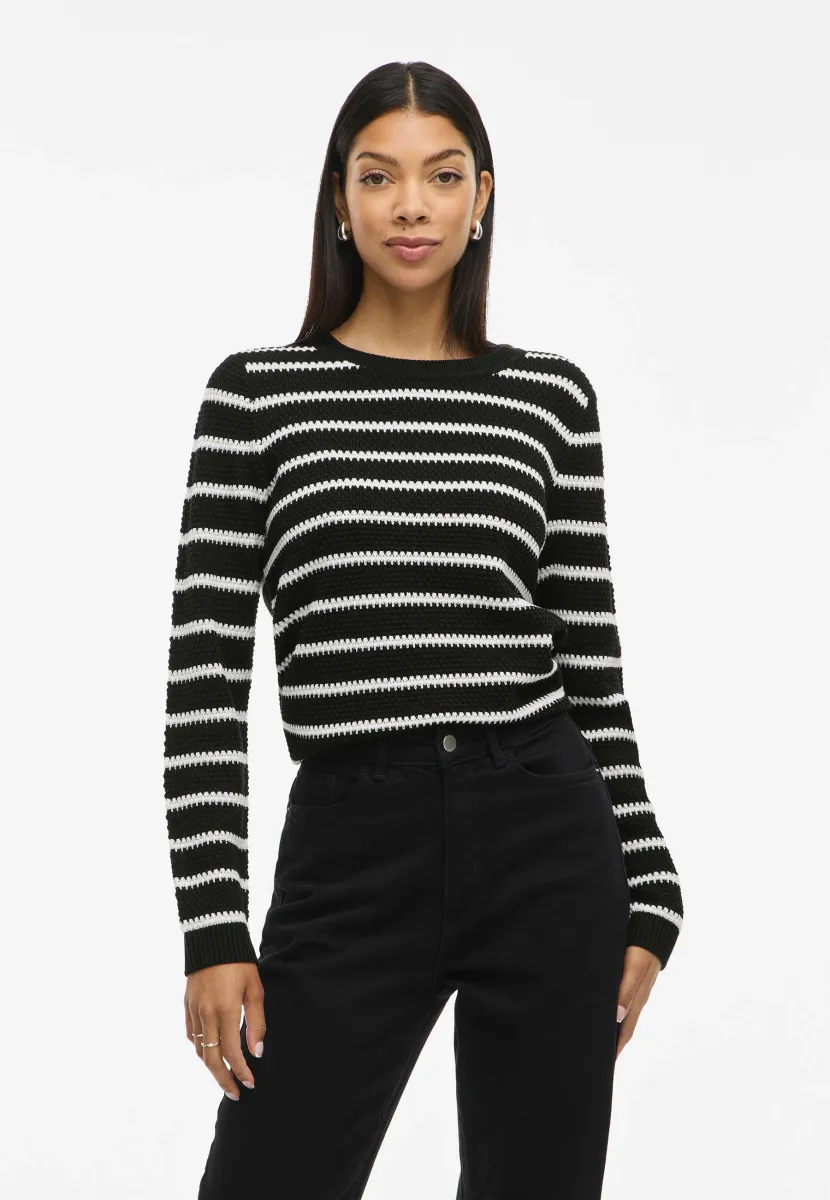 VIDALO NOOS - Strickpullover - black/white