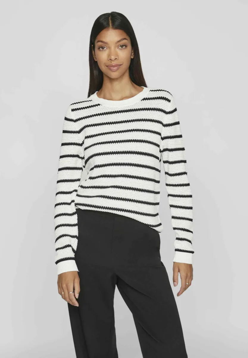 VIDALO NOOS - Strickpullover - white alyssum black