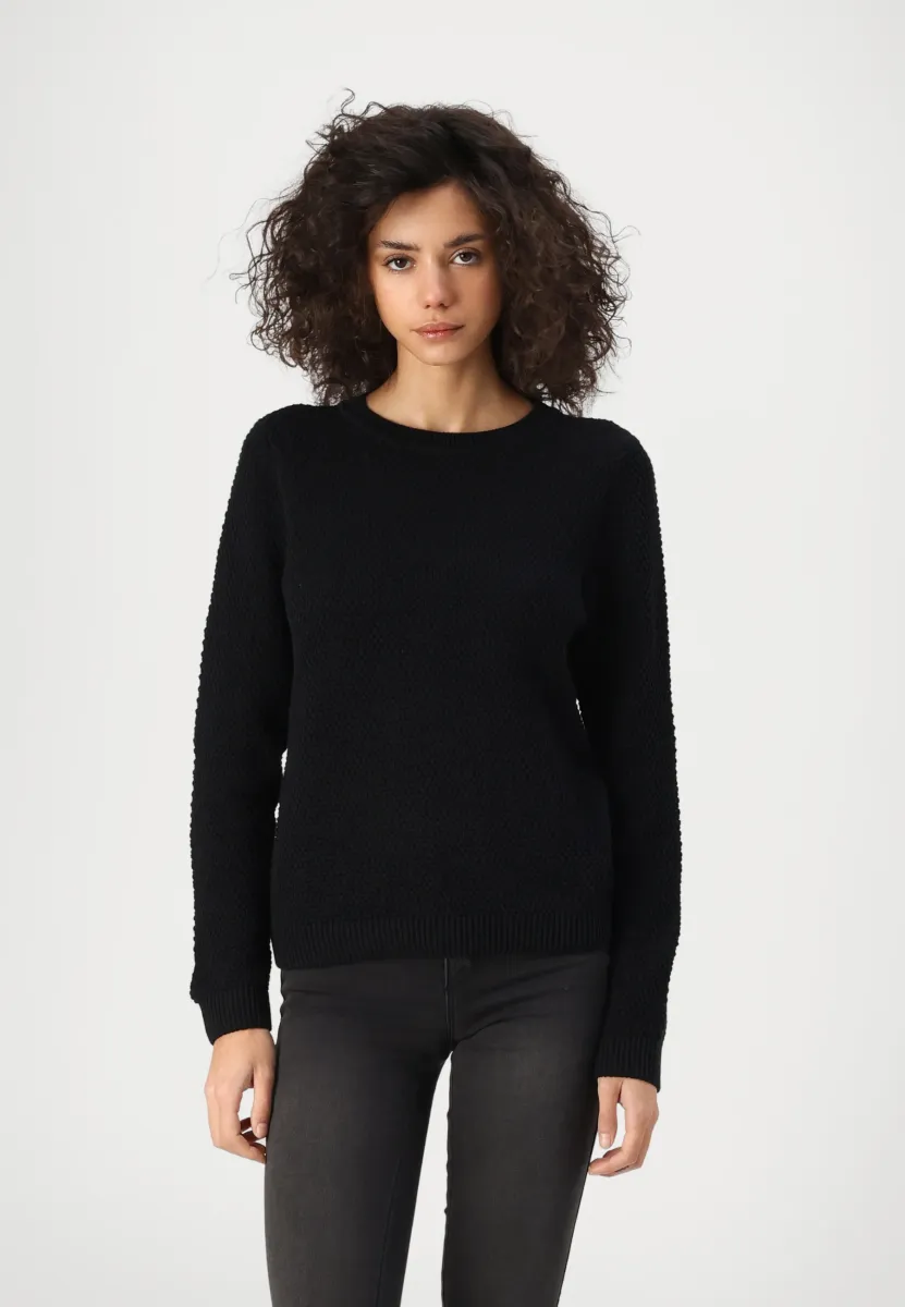 VIDALO O NECK  - Strickpullover - schwarz
