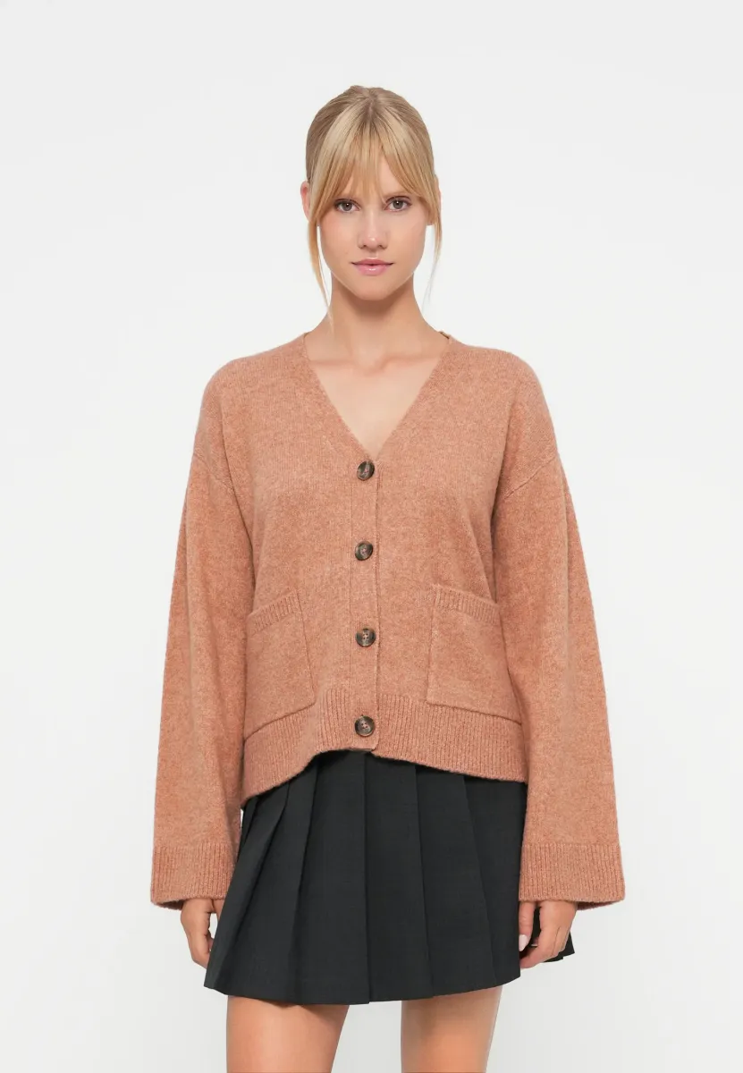VIELLIE V NECK  - Strickjacke - mocha mousse
