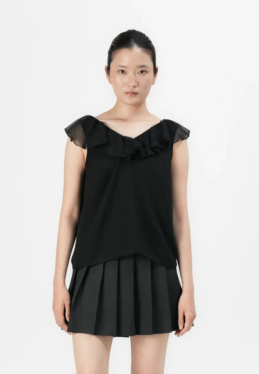 VIFALIA FLOUNCE - Bluse - black