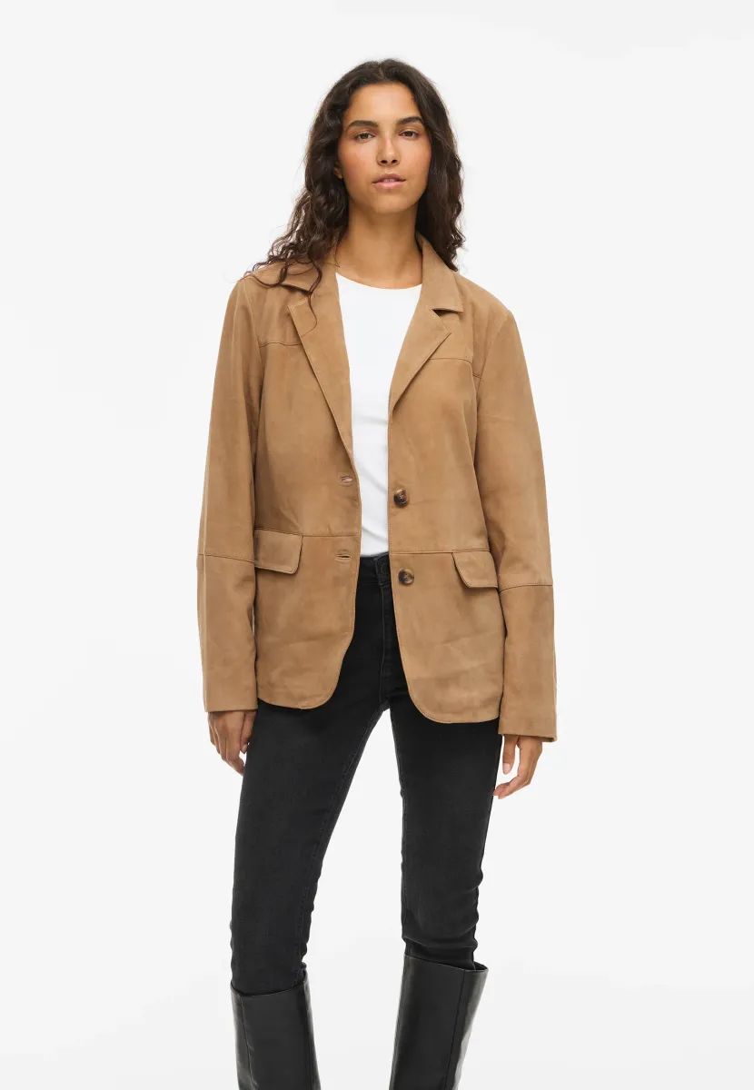 VIIDA  - Lederjacke - toasted coconut