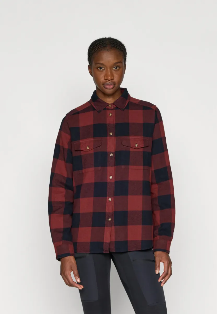 ÖVIK HEAVY FLANNEL SHIRT W - Hemdbluse - dark navy/maroon