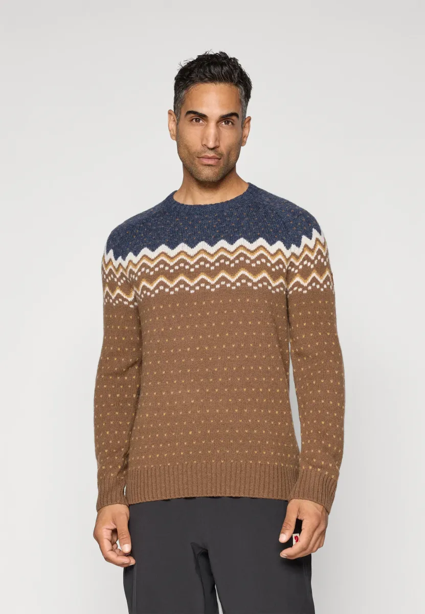 ÖVIK KNIT SWEATER M - Strickpullover - dark oak/navy