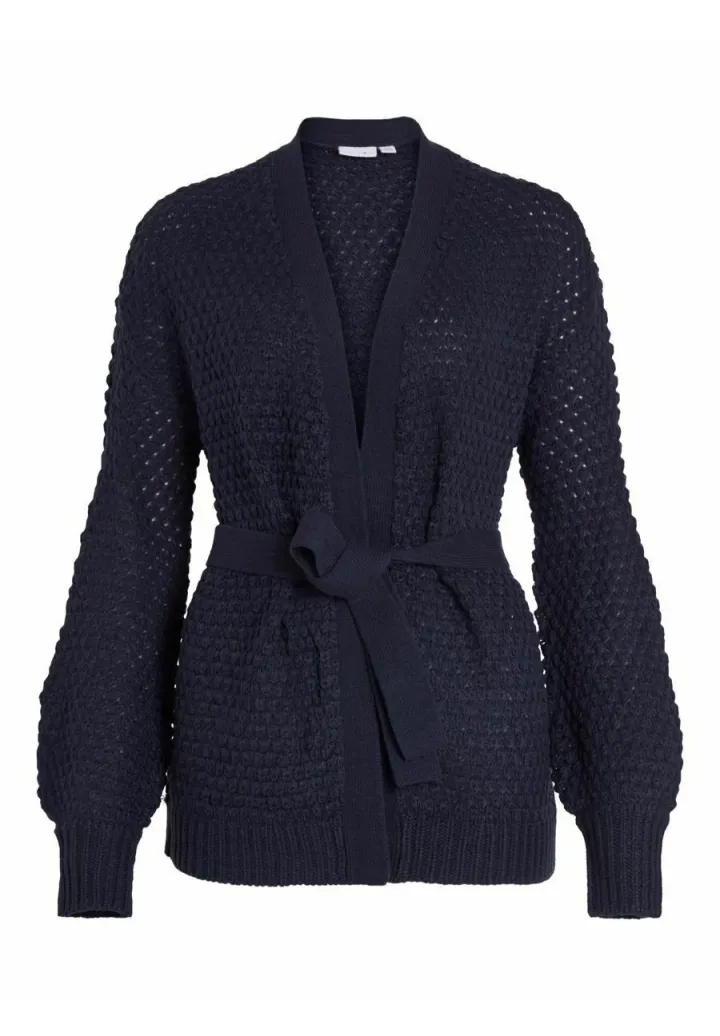 VILIOMY LONG OPEN CARDIGAN - Strickjacke - navy blazer