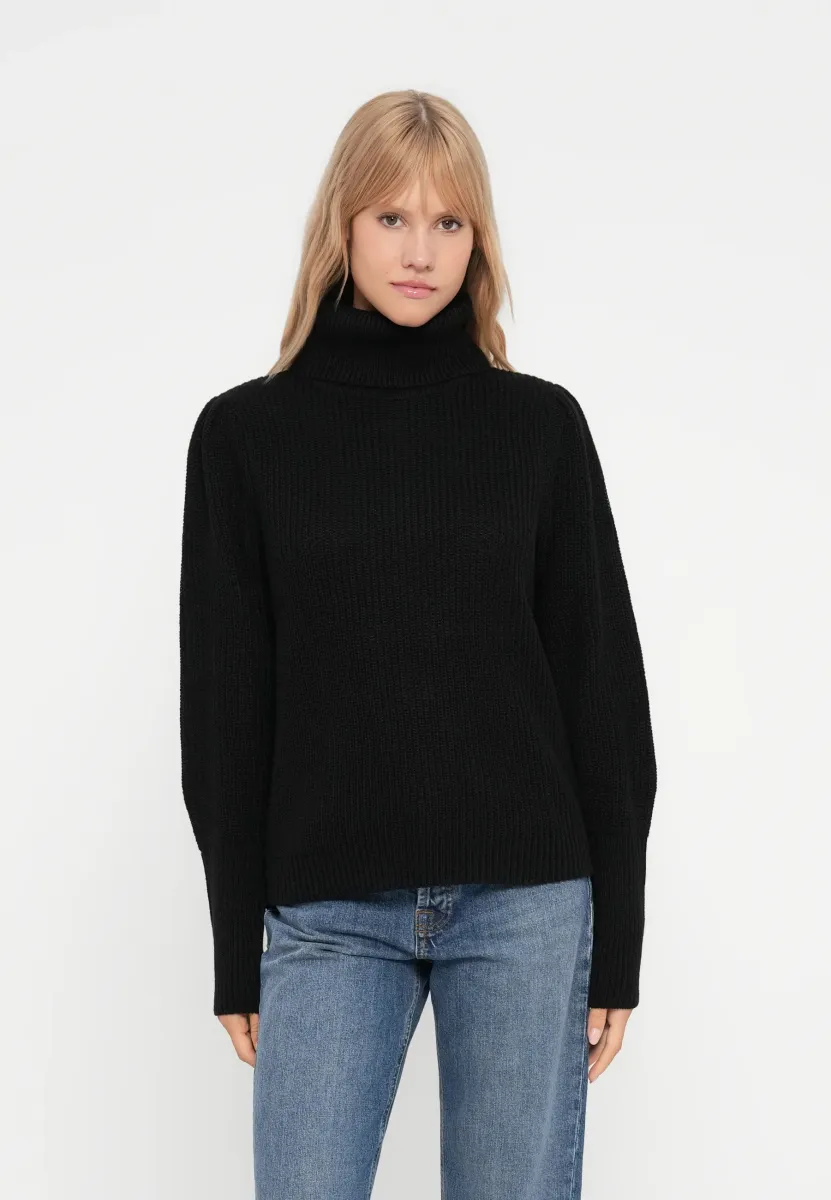 VILOU ROLLNECK - Strickpullover - black
