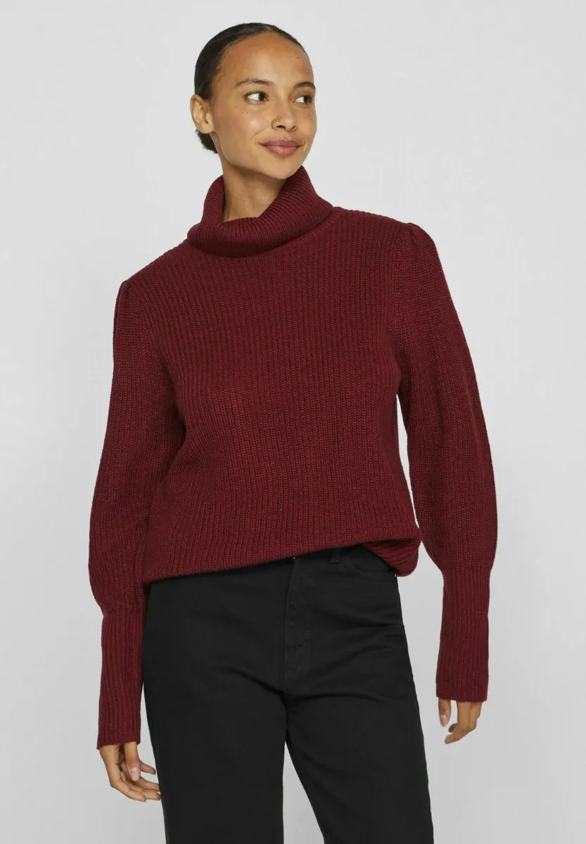 VILOU ROLLNECK - Strickpullover - cabernet
