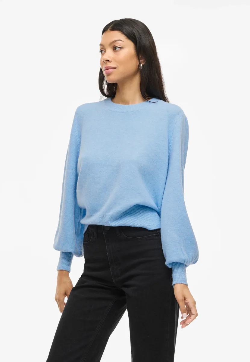 VIMALU O NECK PULLOVER - Strickpullover - kentucky blue