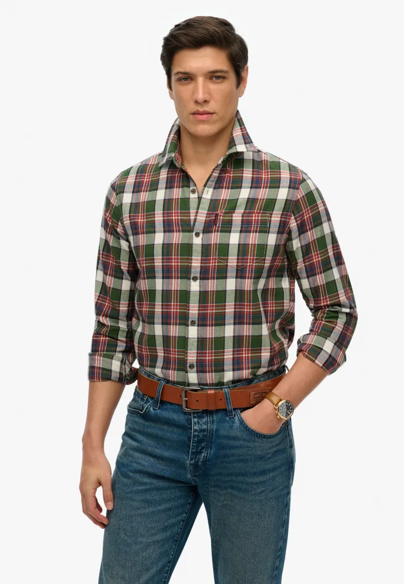 VINTAGE CHECK - Hemd - upstate check green