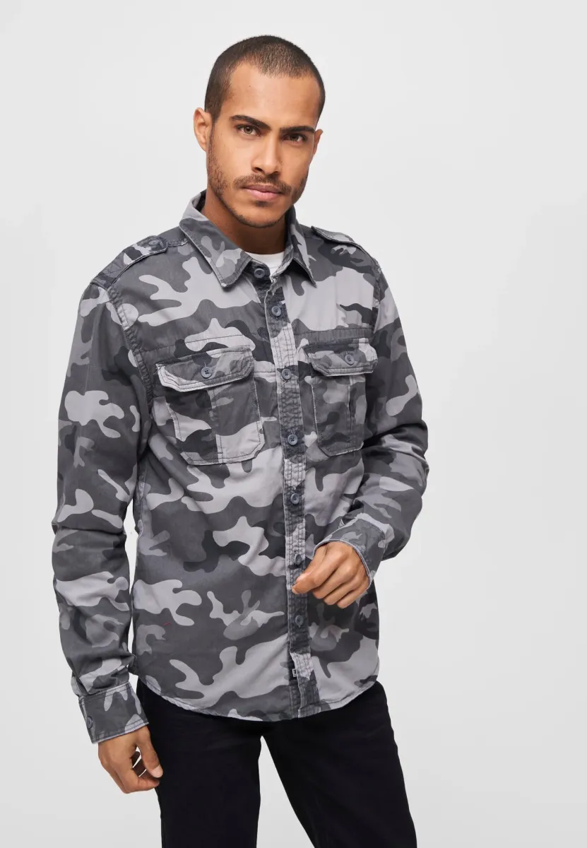 VINTAGE  - Hemd - grey camouflage