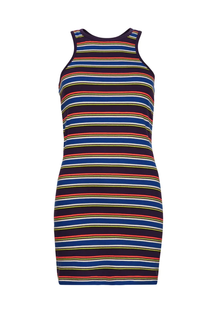 VINTAGE STRIPE RACER  - Etuikleid - dark chocolate brown stripe