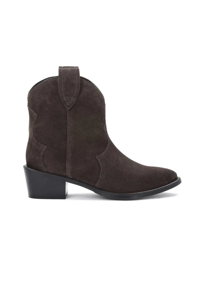 VIOLA - Cowboy-/Bikerstiefelette - dark brown