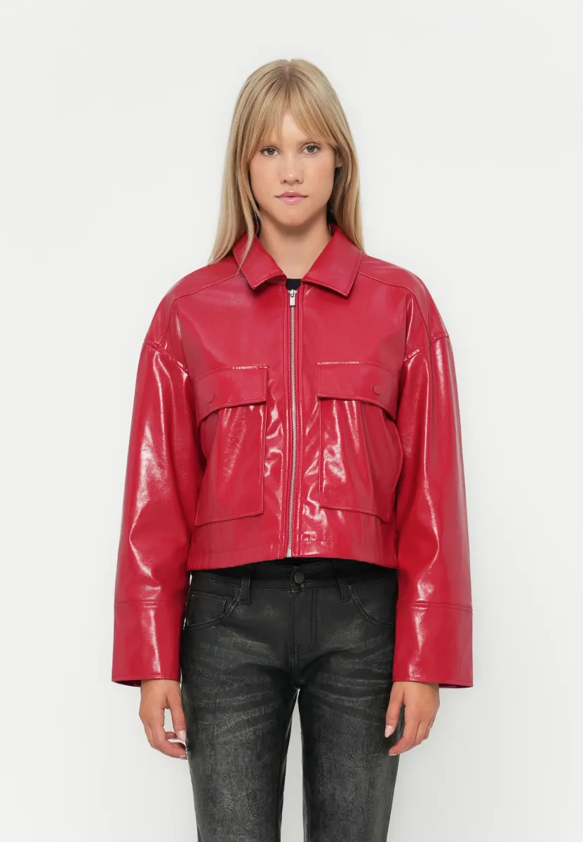 VIQUEST JACKET - Kunstlederjacke - jester red