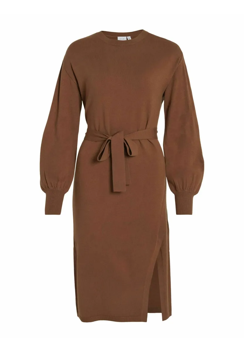 VIRICKY BELTED - Strickkleid - toffee