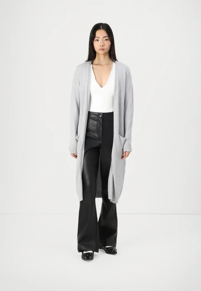 VIRIL LONG CARDIGAN - Strickjacke - light grey