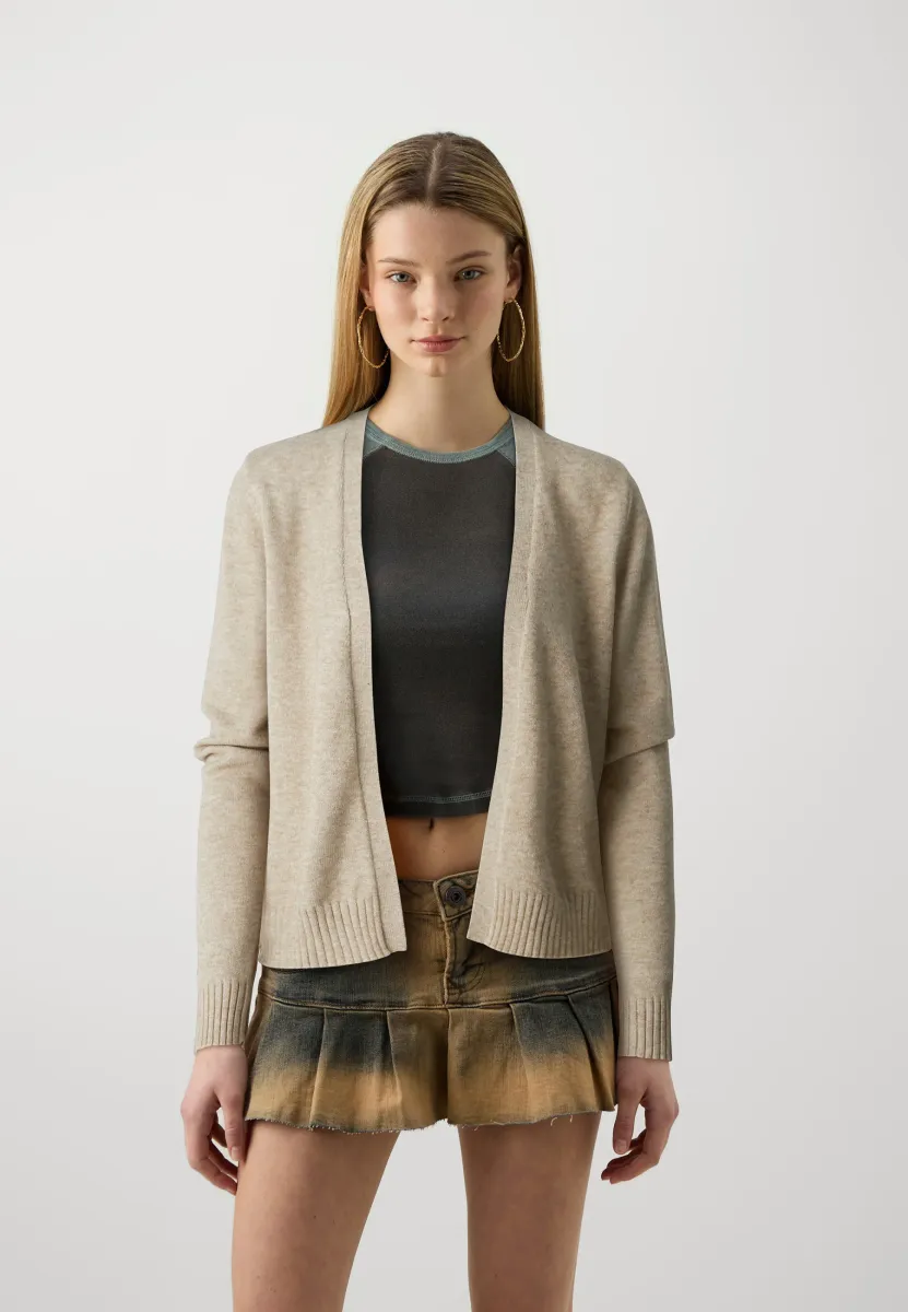 VIRIL-NOOS - Strickjacke - natural melange