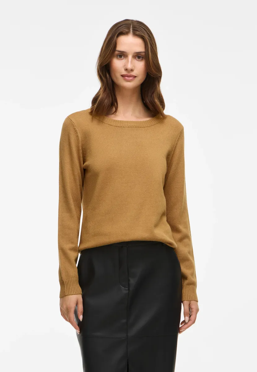 VIRIL O-NECK  - Strickpullover - bistre