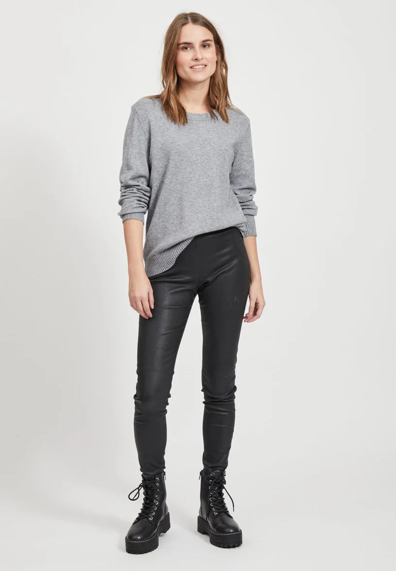 VIRIL O-NECK  - Strickpullover - medium grey melange
