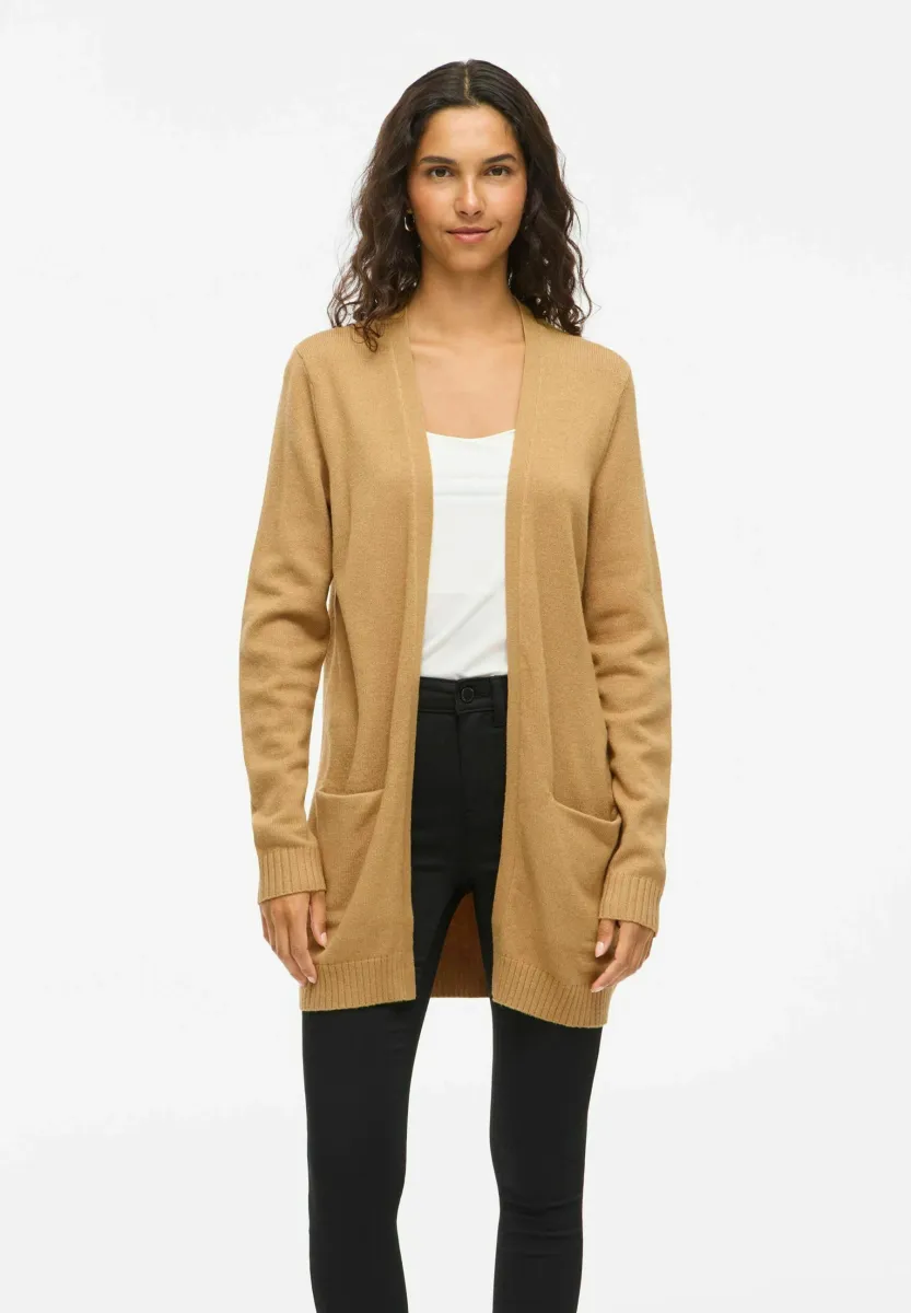 VIRIL OPEN CARDIGAN - Strickjacke - bistre