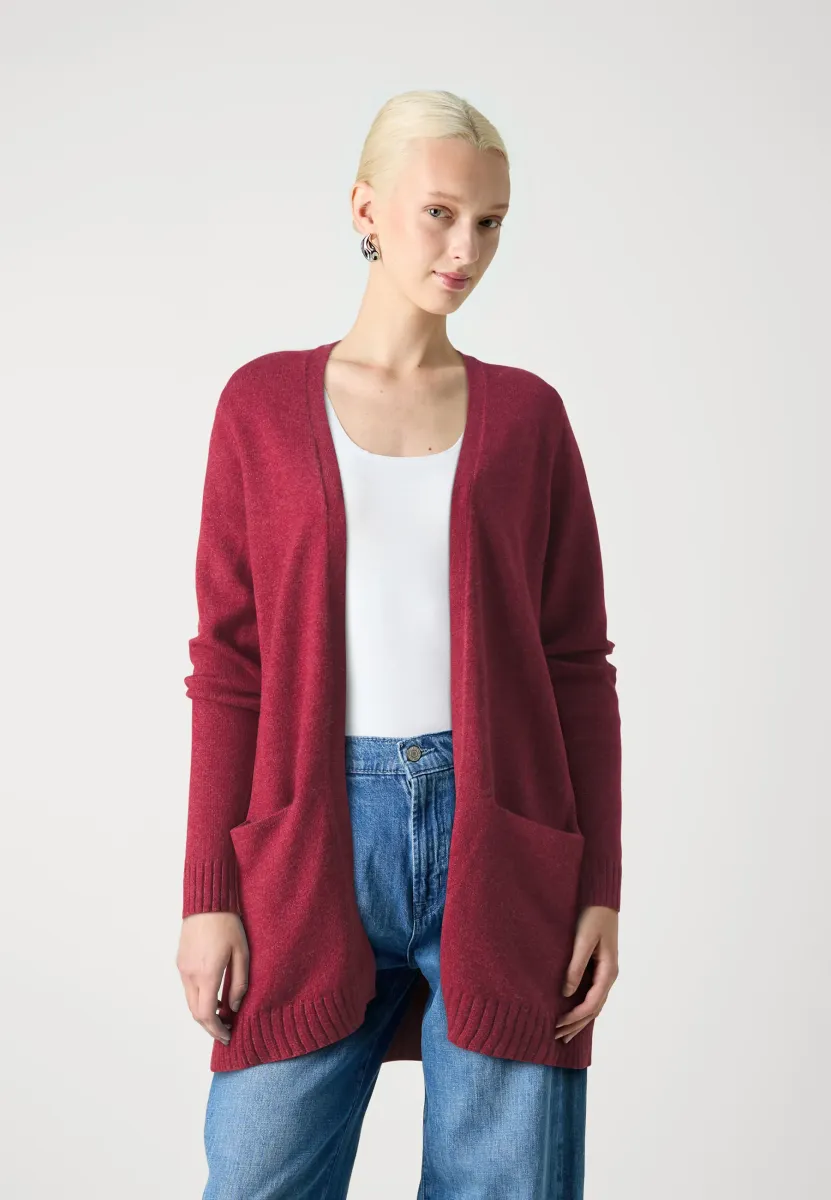 VIRIL OPEN CARDIGAN - Strickjacke - cabernet