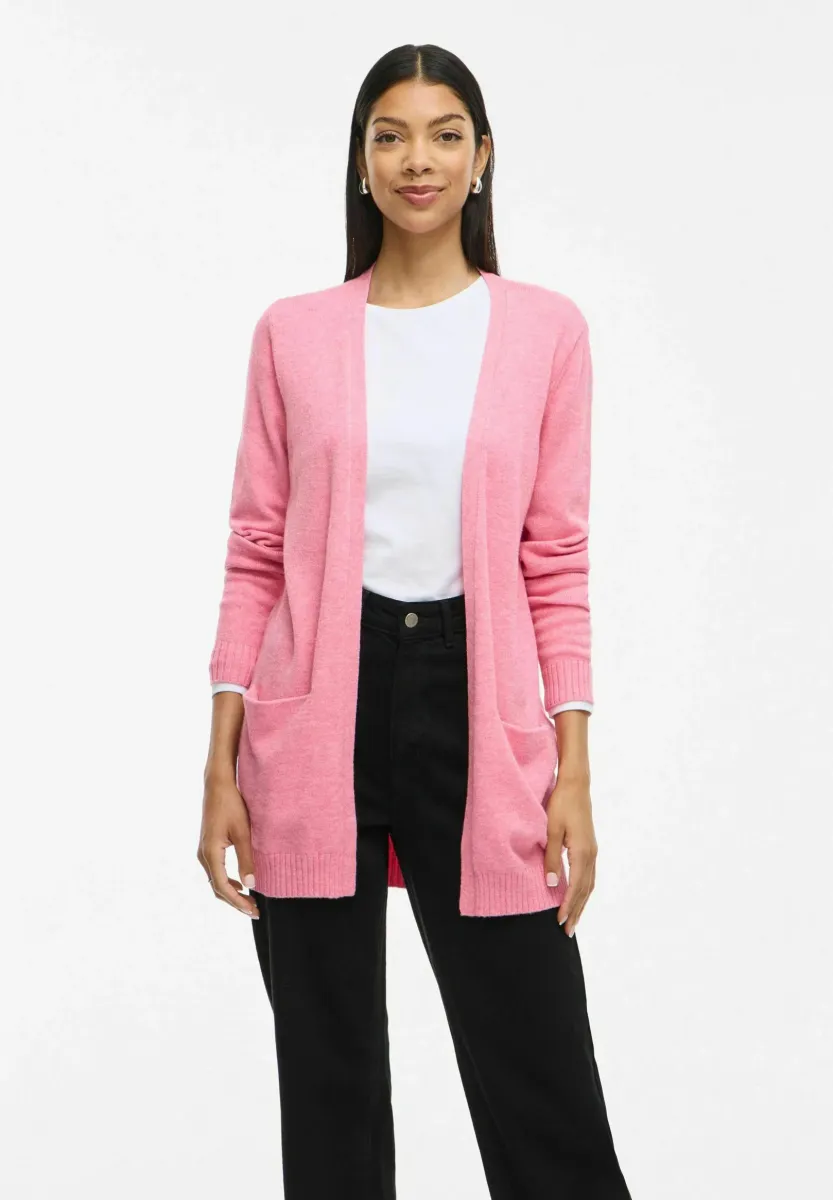 VIRIL OPEN CARDIGAN - Strickjacke - sangria sunset