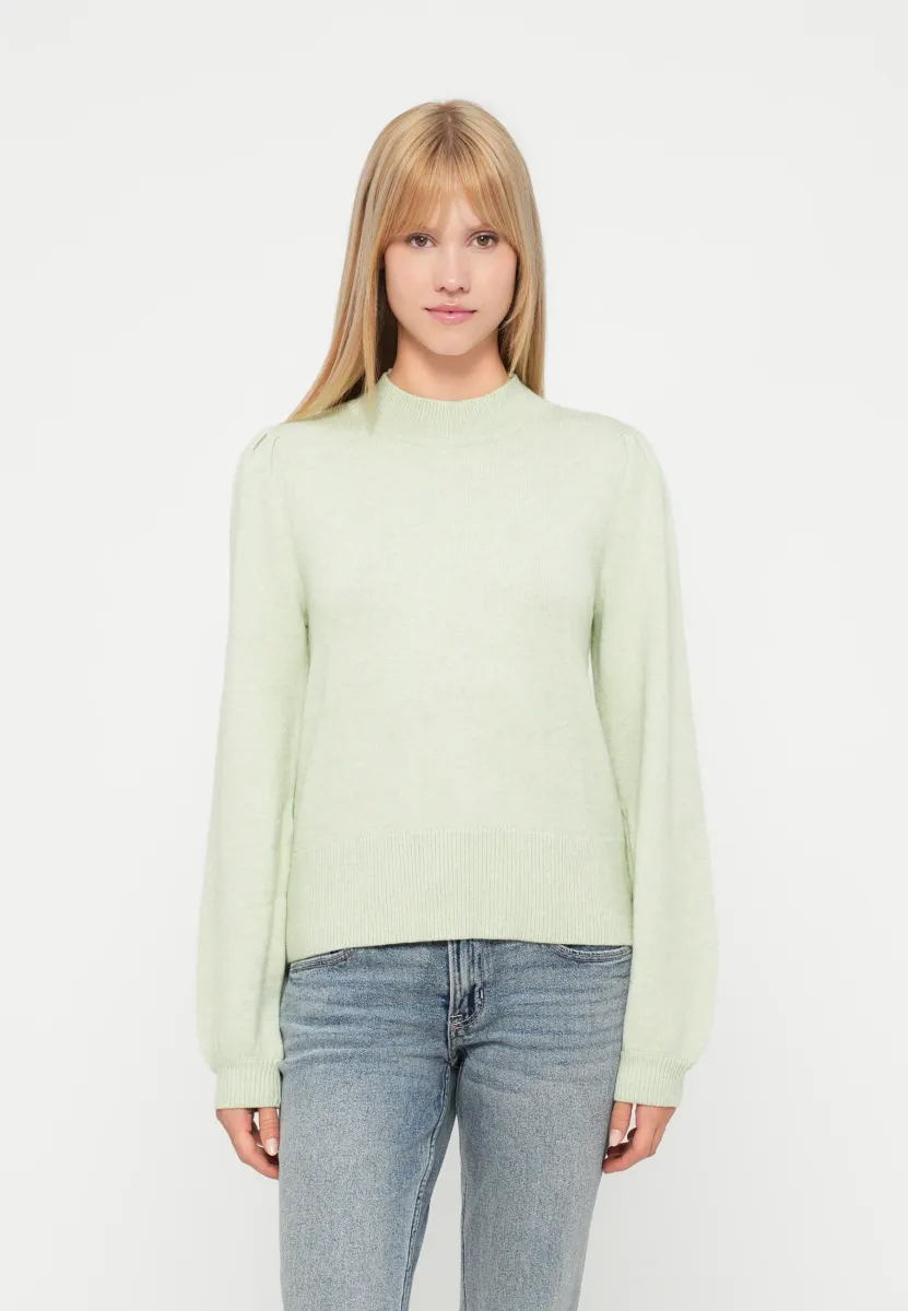 VIRIL TURTLE BALLOON - Strickpullover - smoke green light melange