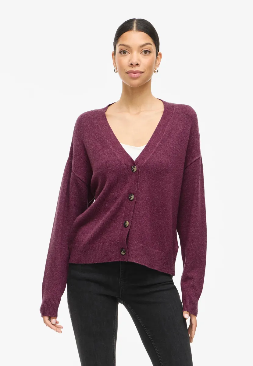 VIRIL V NECK - Strickjacke - fig