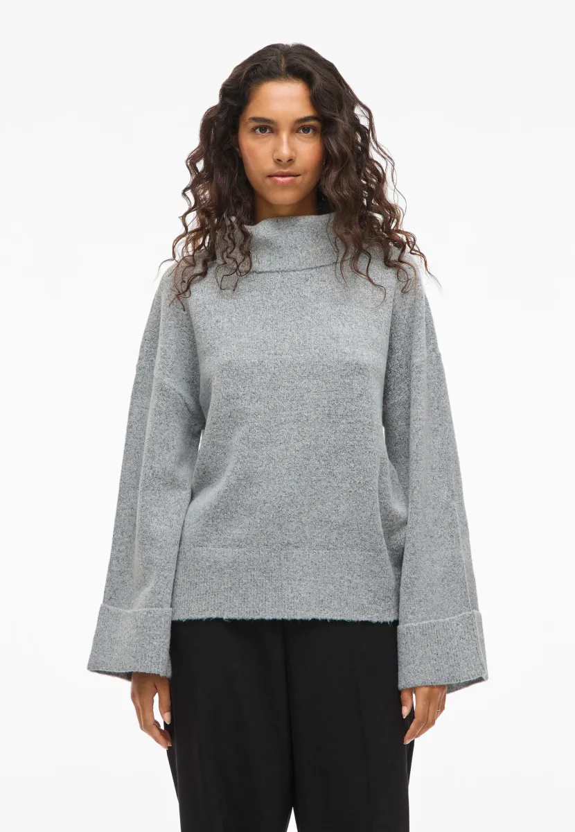 VIROLFIE ROLL NECK - Strickpullover - light grey melange